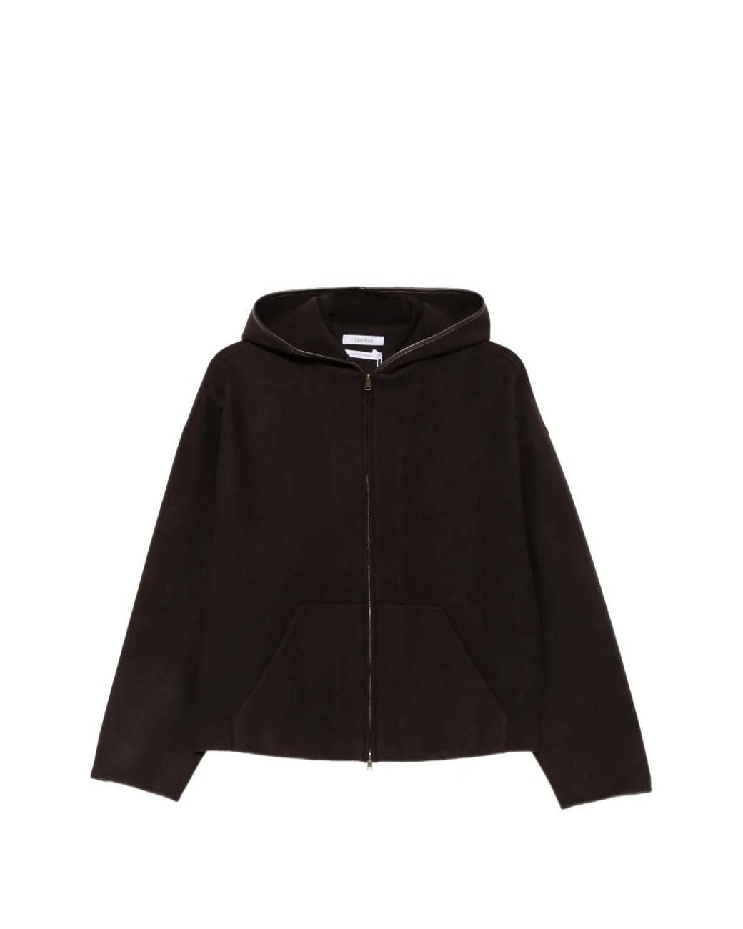 Max Mara Black Zip-Up Hoodie