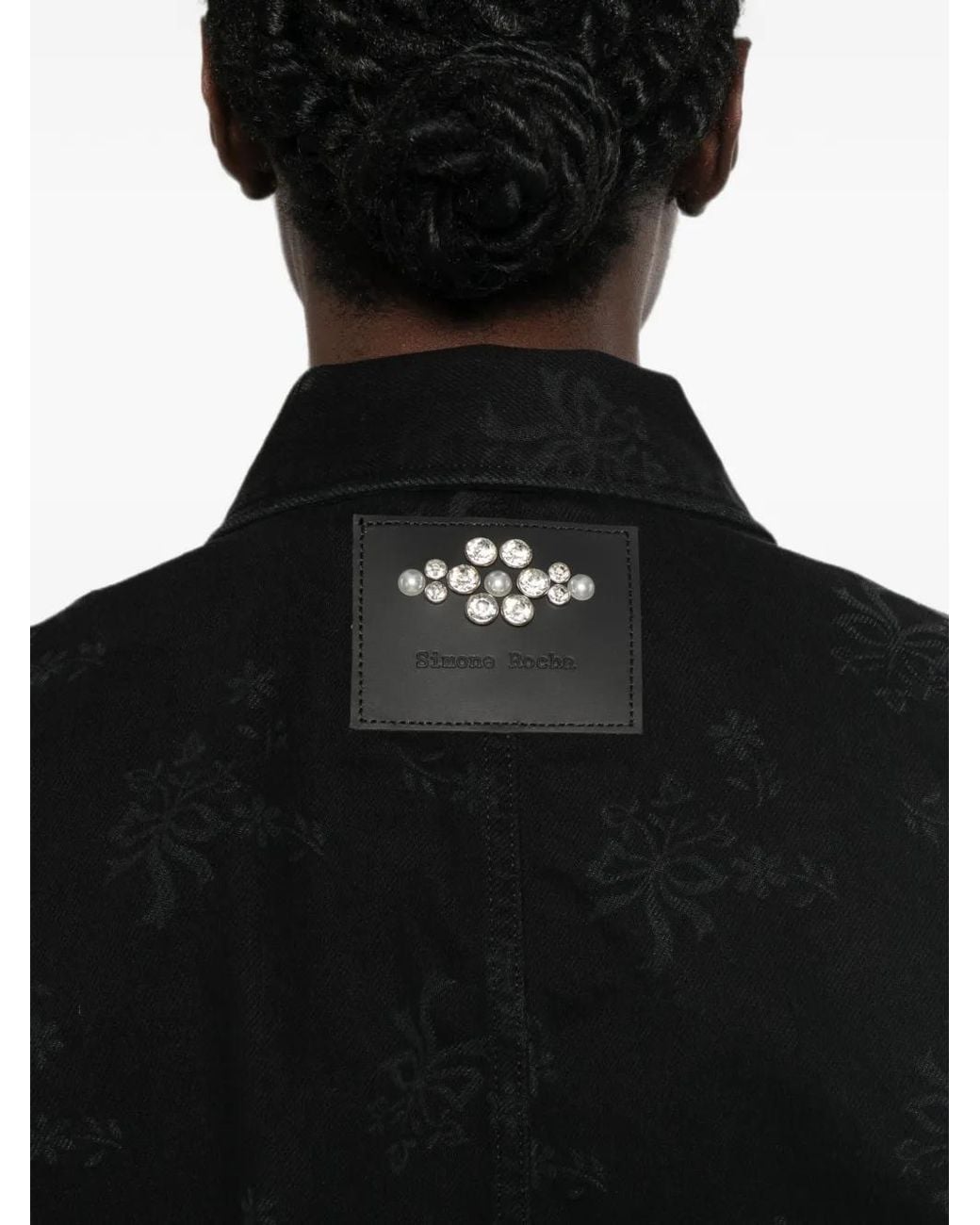 Simone Rocha Black Crystal-Embellished Jacket