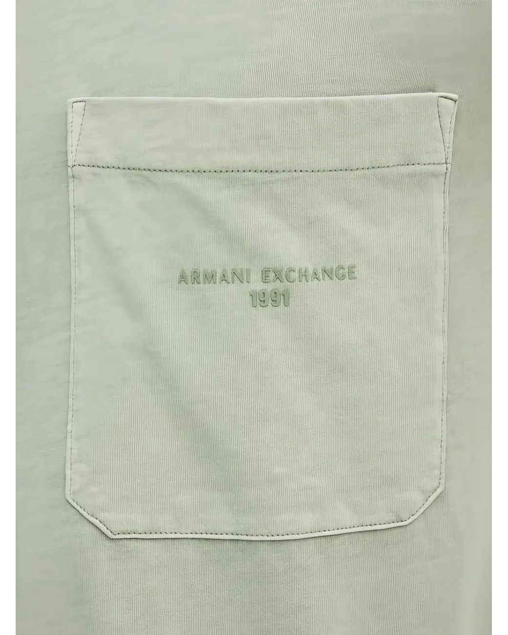 ARMANI EXCHANGE Green Pocket T-Shirt for men
