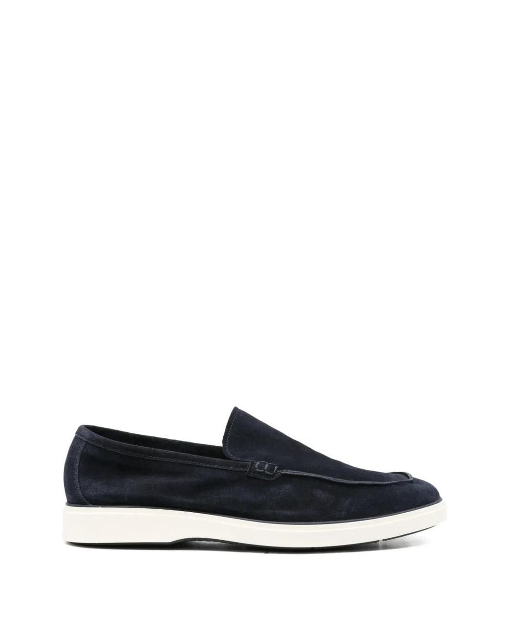 JOHN HARRISON White Suede Loafers for men