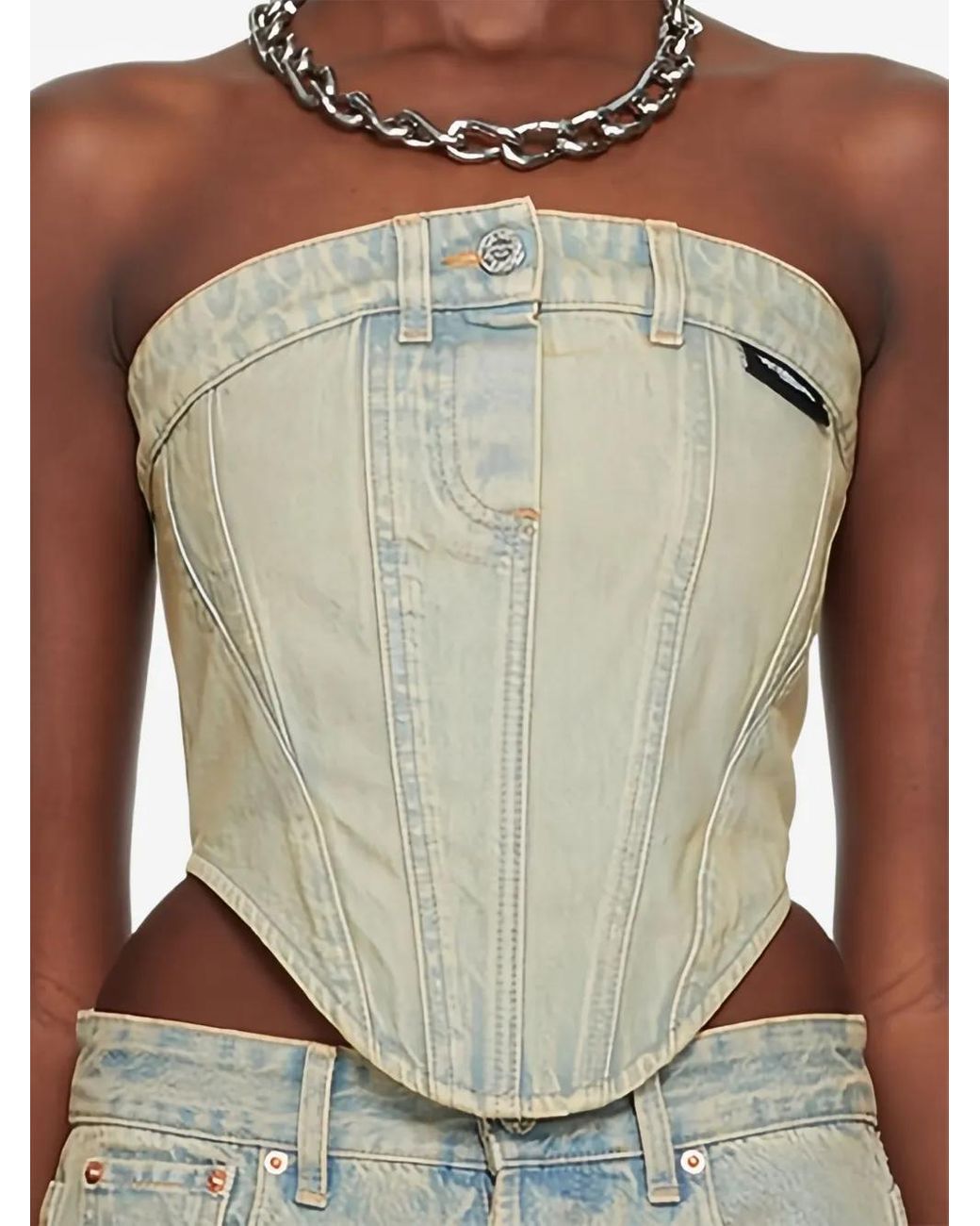 Vetements Green Denim Top