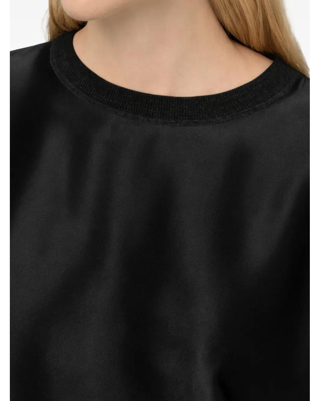 Semicouture Black Crew-Neck T-Shirt