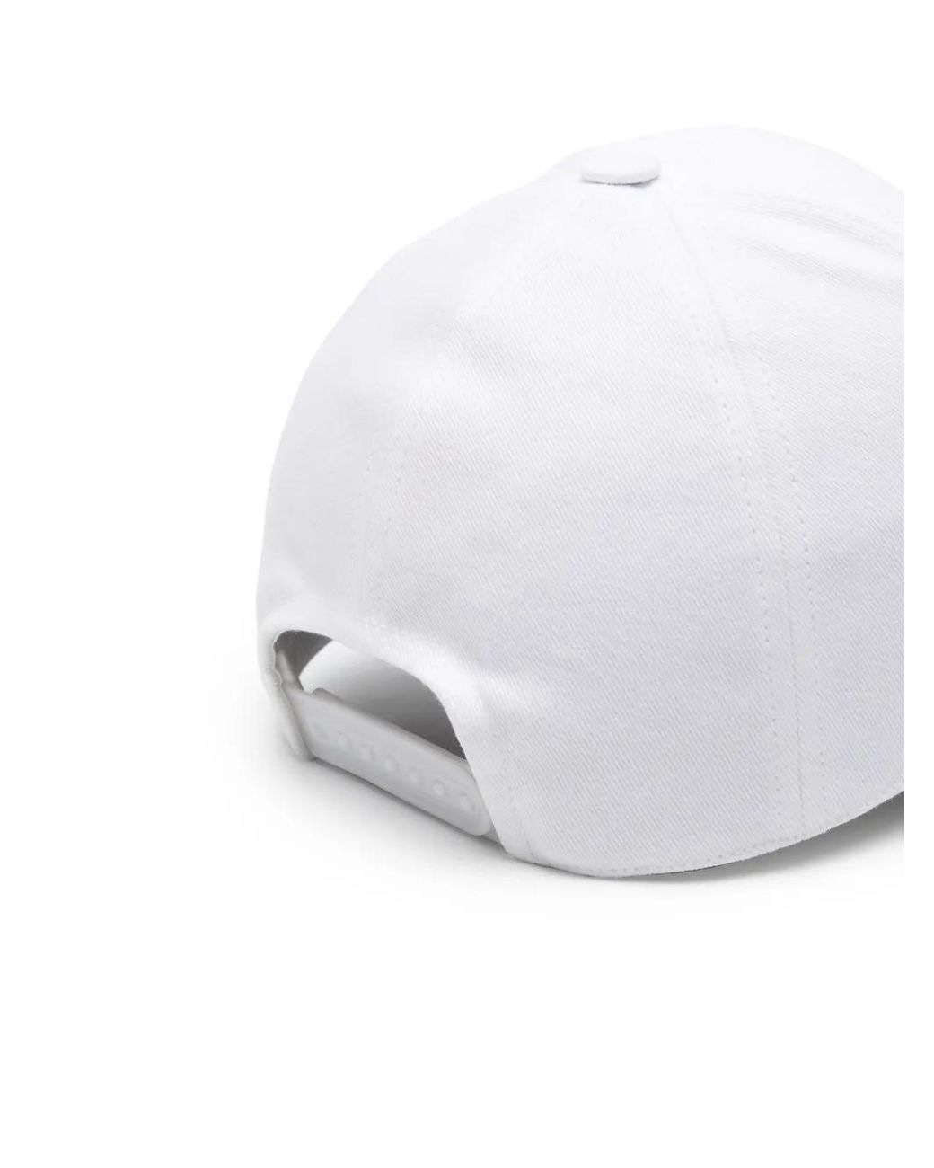 Courreges White Embroidered-Logo Twill Cap