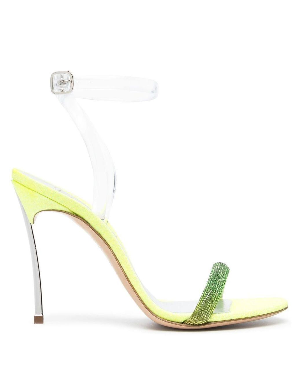 Casadei 120mm Glittered High-heel Sandals in Metallic | Lyst