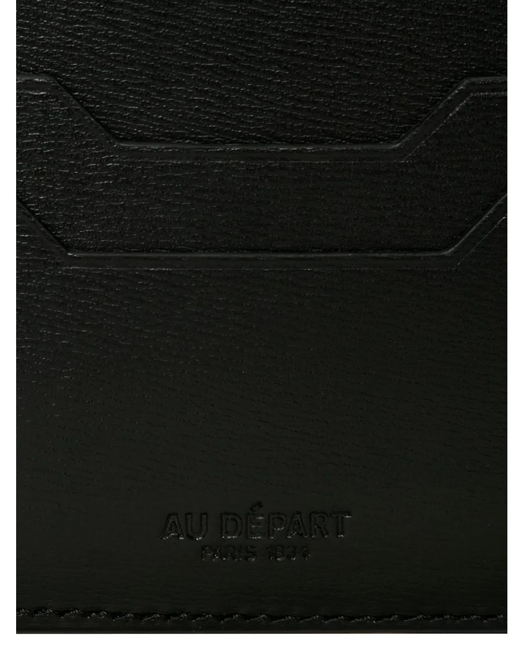 AU DEPART Black Geometric-Pattern Wallet