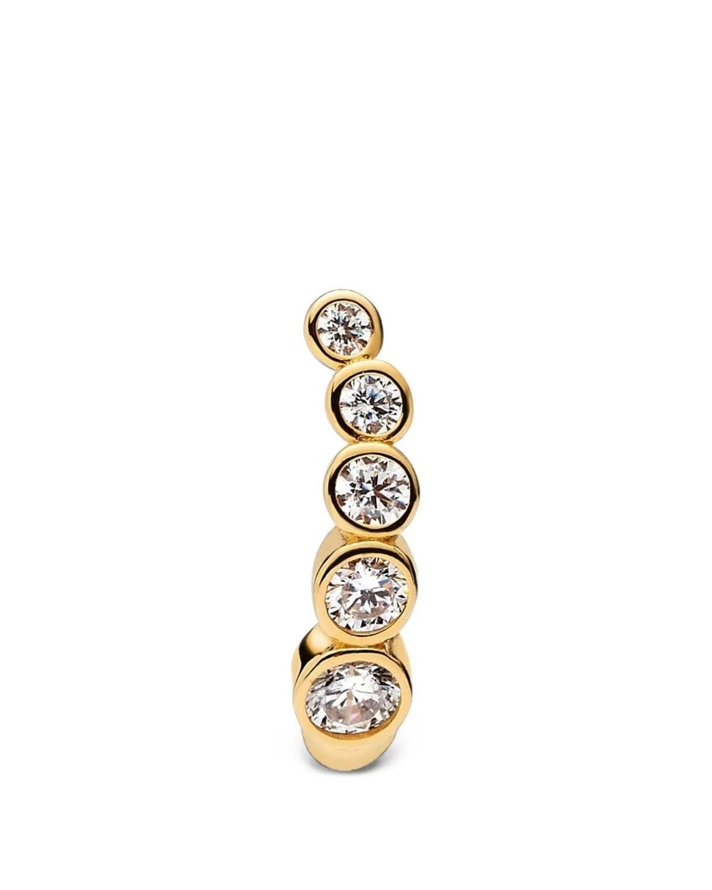 Maria Black Metallic Arc Bold Huggie Earring