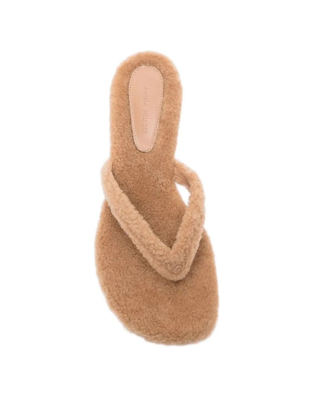 AMINA MUADDI Natural Juliette Shearling Shoes
