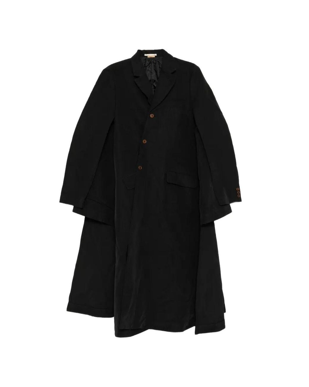 Comme des Garçons Black Layered-Sleeve Single-Breasted Coat for men