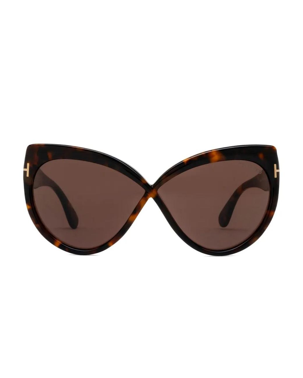 Tom Ford Brown Tortoiseshell Cat-Eye Frame Sunglasses