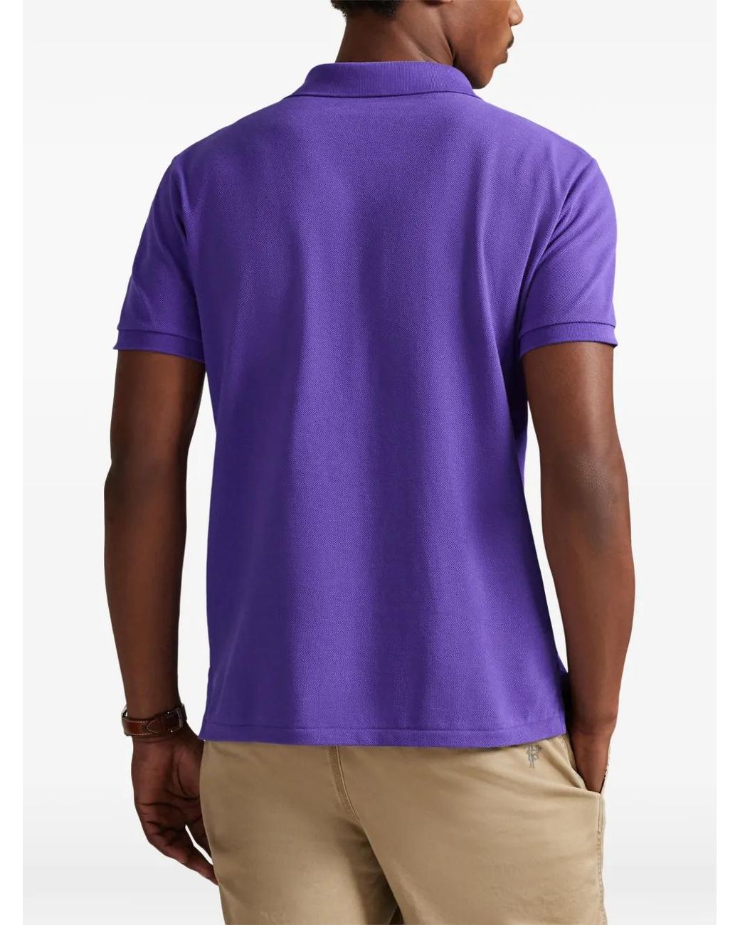Polo Ralph Lauren Purple Embroidered Polo Shirt for men