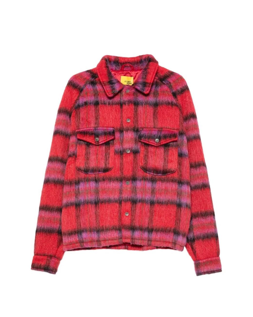 DIET STARTS MONDAY Red Manteau Oversize À Carreaux for men