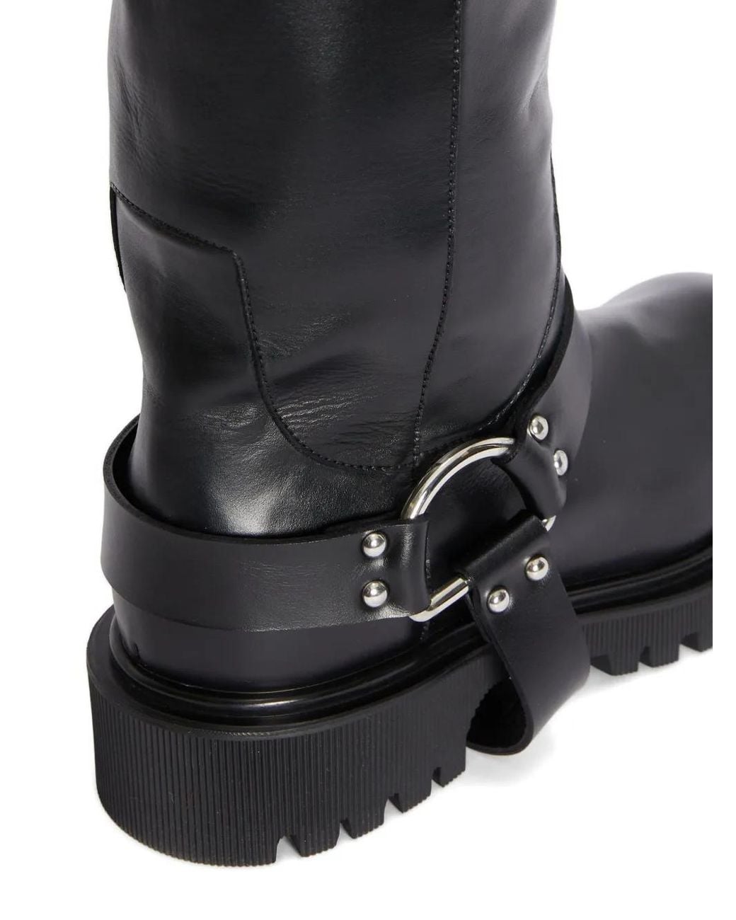 MSGM Black D-Ring Over-The-Knee Boots