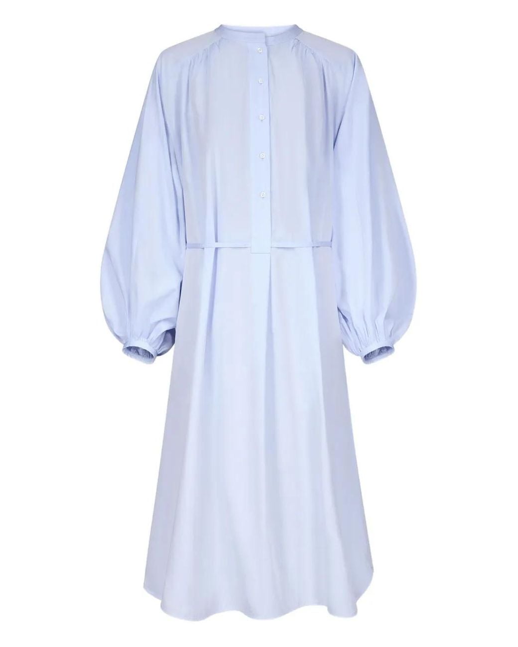Loulou de Saison Blue Vitti Balloon-Sleeve Midi Dress
