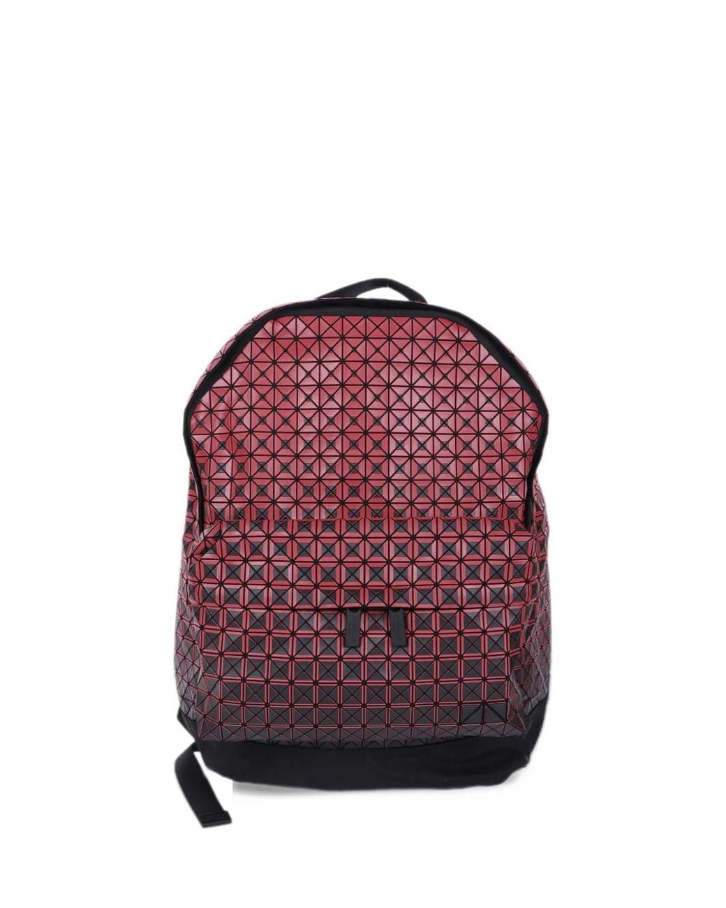 Issey Miyake Purple Geometric-Panelled Backpack