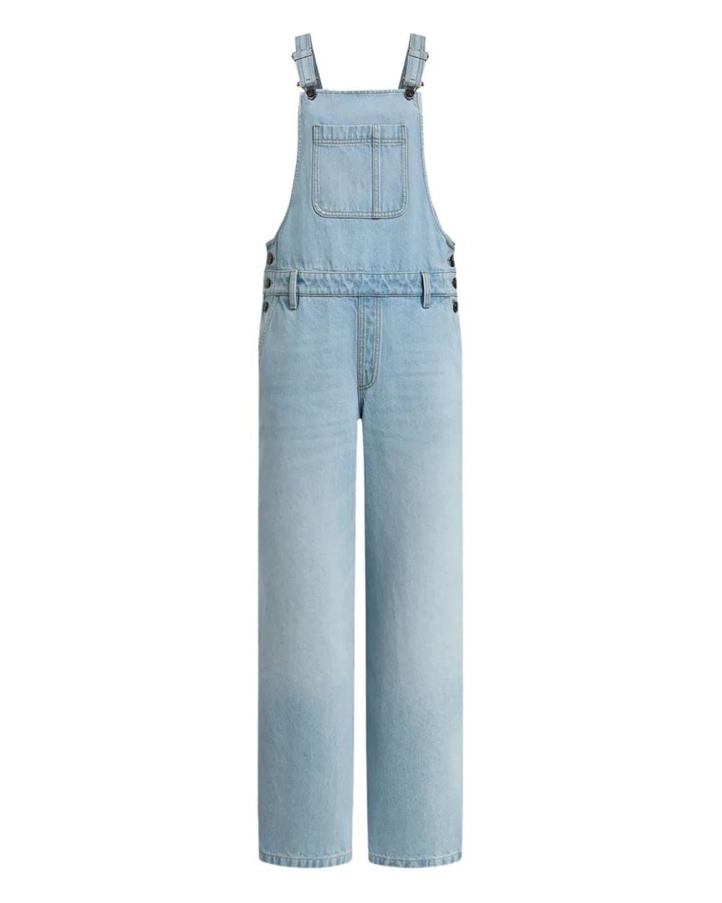 12 STOREEZ Blue Denim Strap Jumpsuit