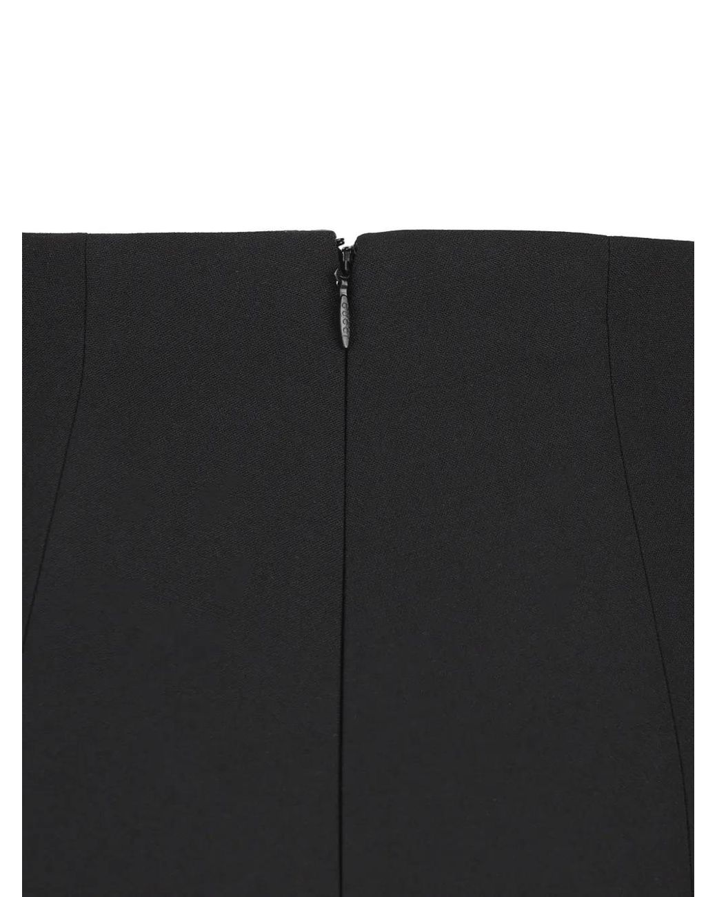 Gucci High Waist Broek Met Wijde Pijpen in het Black