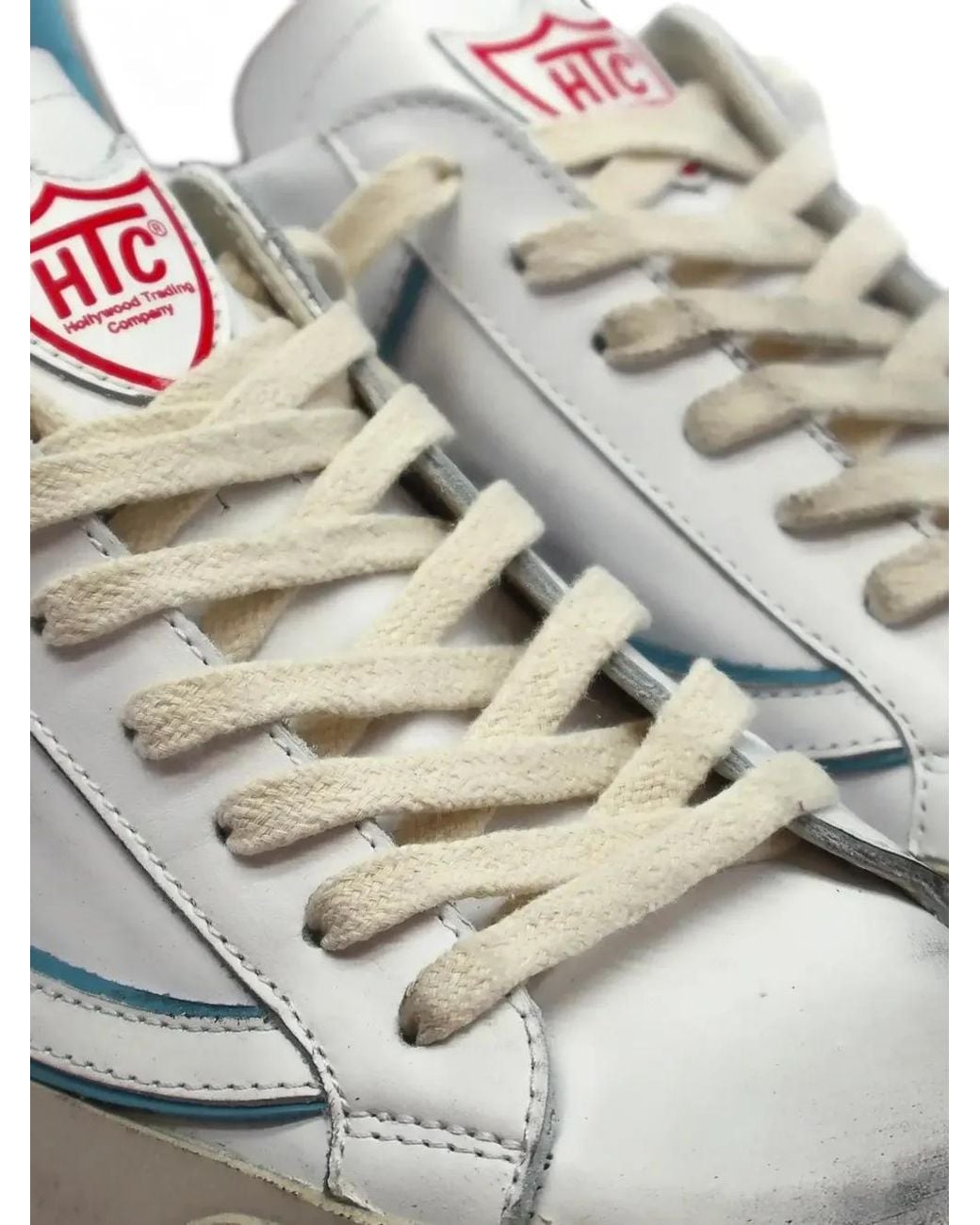 HTC White Vipers Leather Sneakers for men