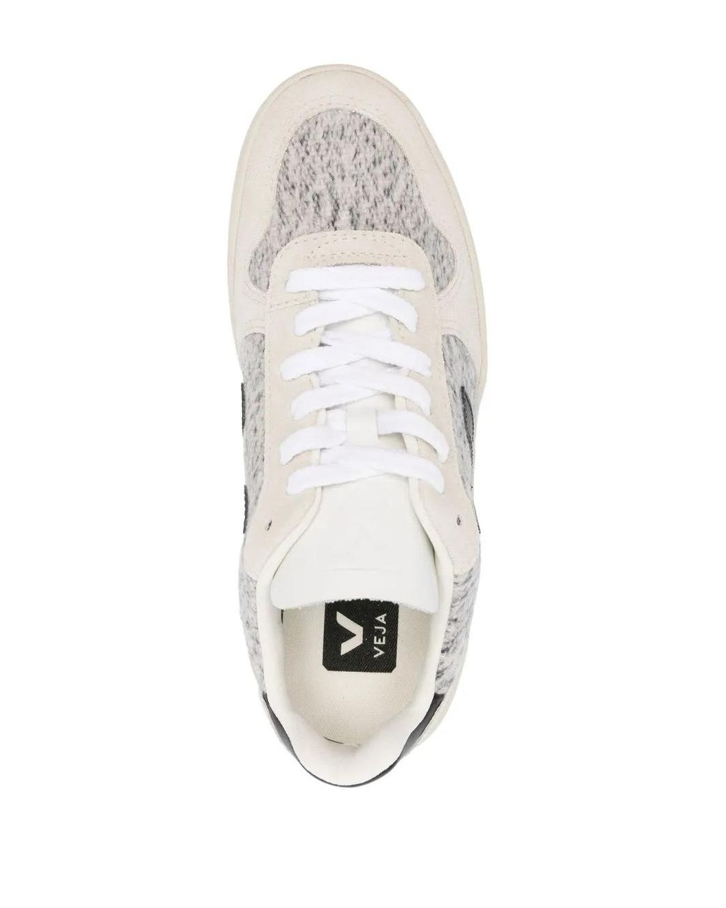 Veja White V-10 Flannel Sneakers