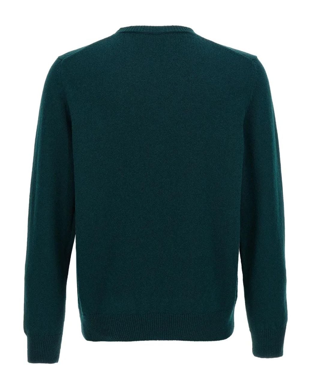 Zanone Green Crew-Neck Wool Sweater for men