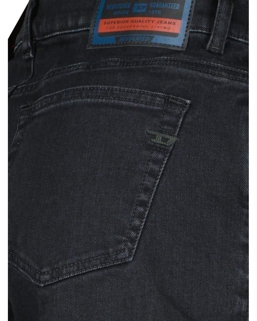 DIESEL Black Wide-Leg Jeans