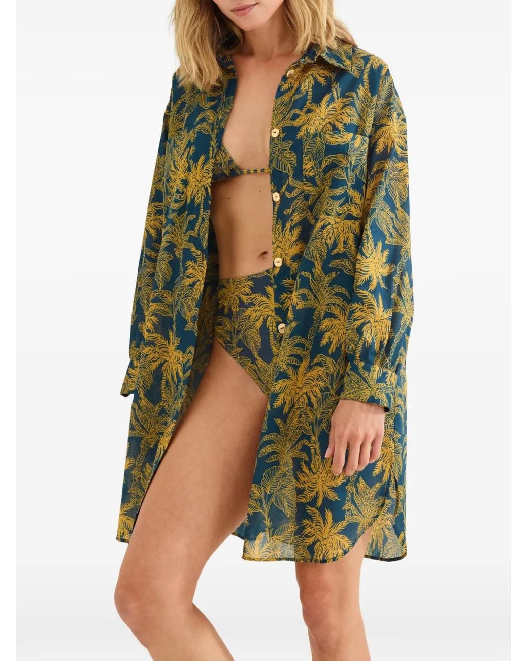 Eres Green Exotisme Floral Shirt