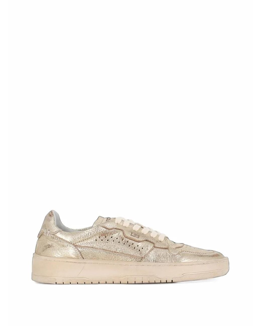 LEMARGO Natural Metallic Leather Sneakers