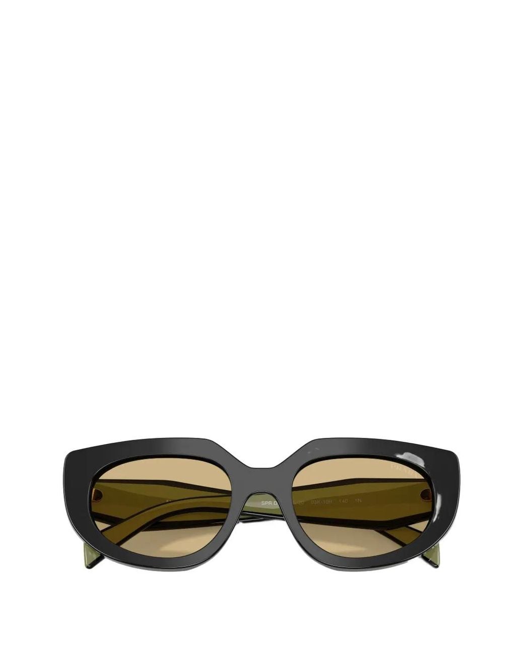 Prada Black Oval-Frame Sunglasses