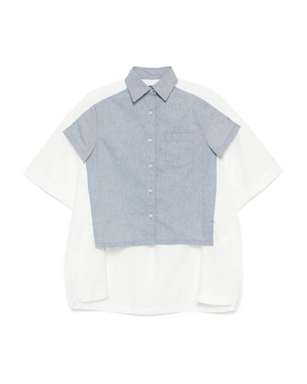 Camisa A Paneles Kolor de color Blue
