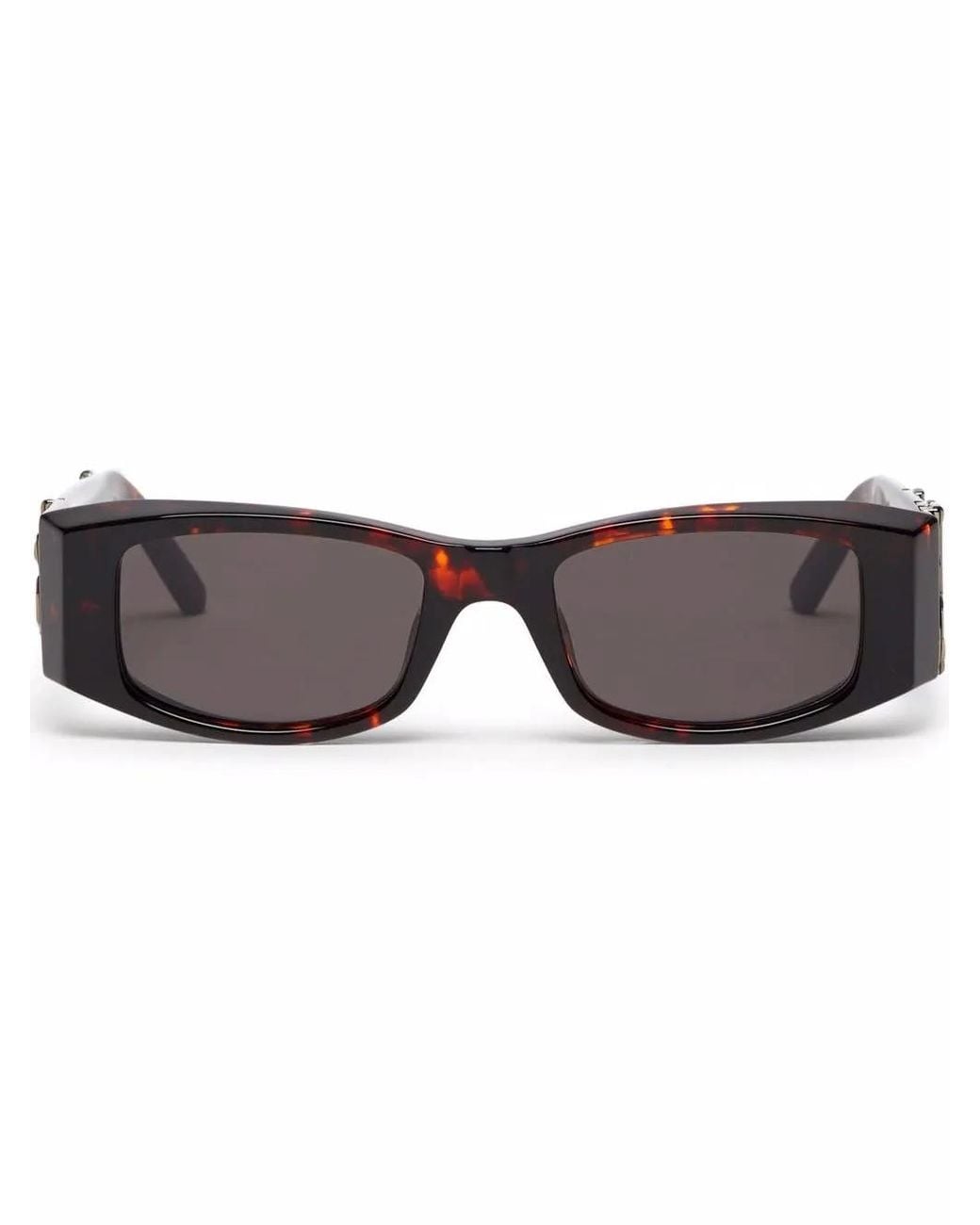 Palm Angels Brown Angel Rectangular Sunglasses