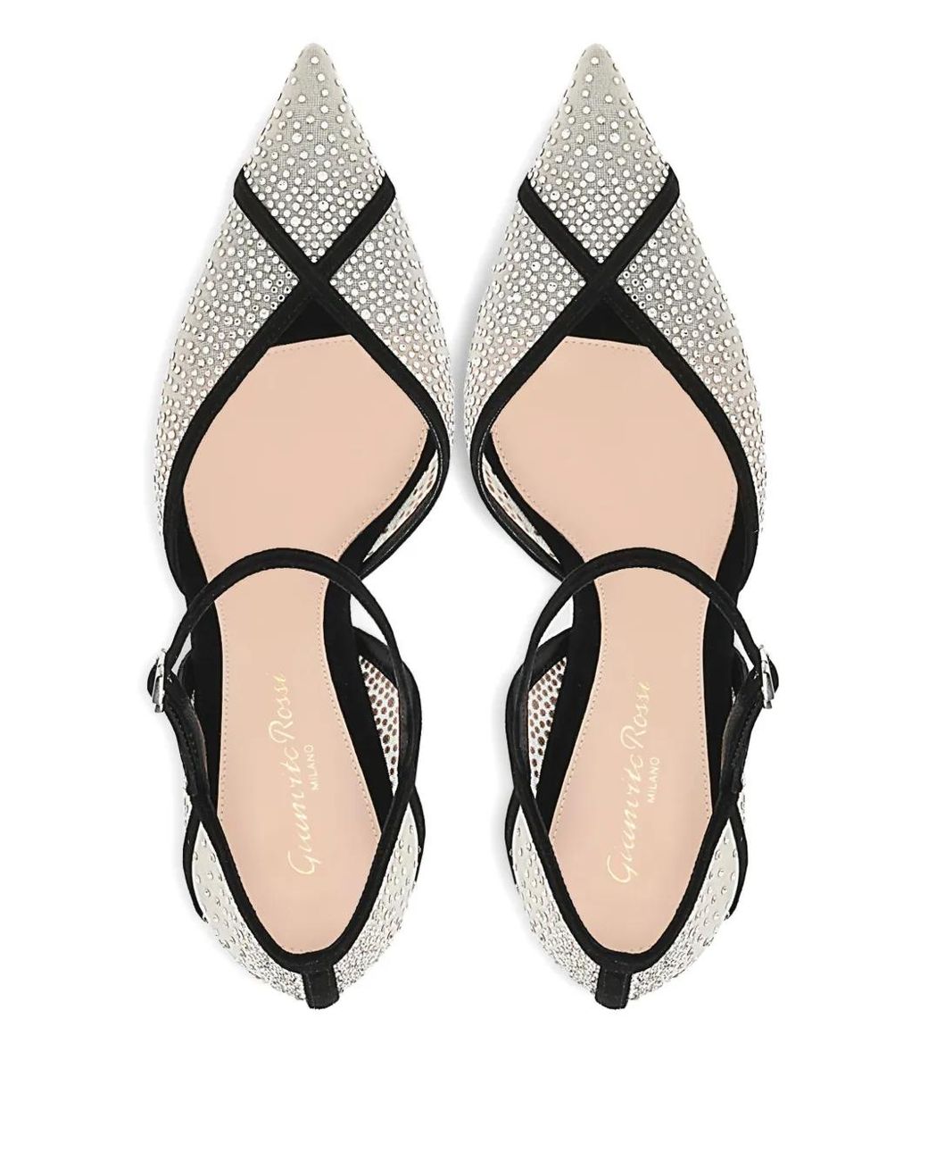 Gianvito Rossi Black Confetti D'Orsay Pumps