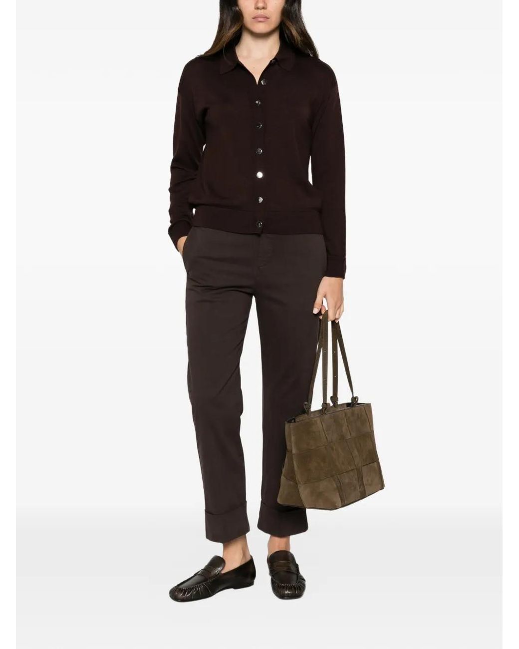 Alpha Studio Black Button-Up Cardigan
