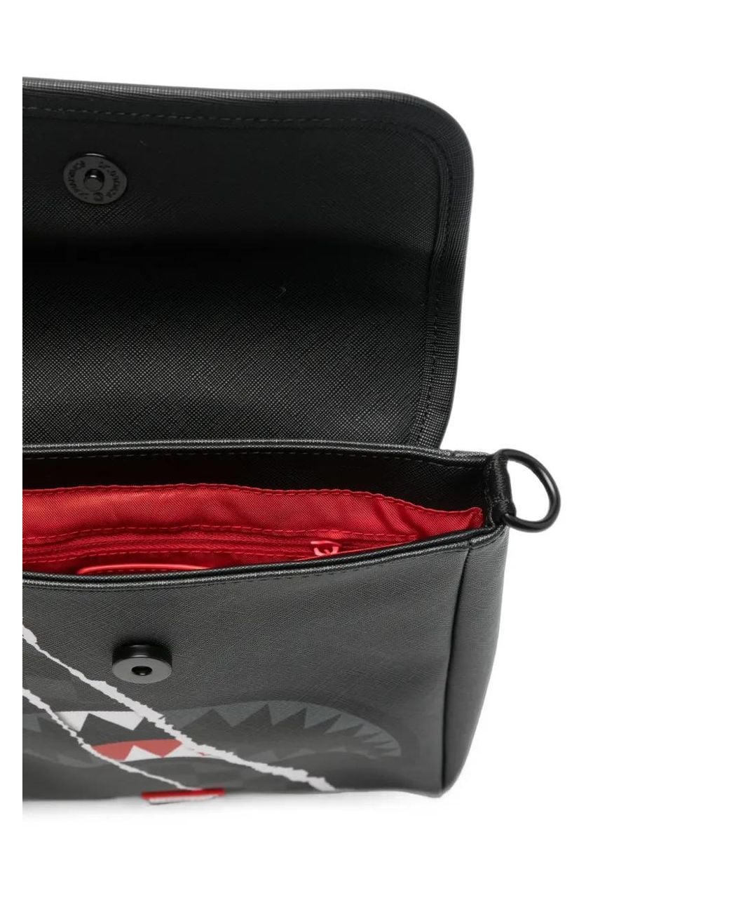 Sprayground Black Shark Mouth Messenger Bag for men