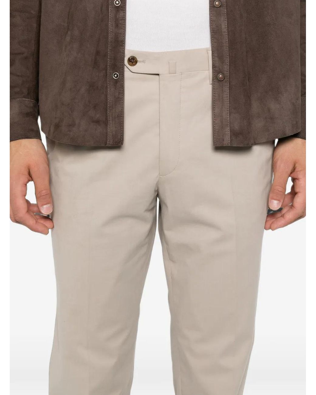 Corneliani White Pantalon De Costume À Coupe Droite for men