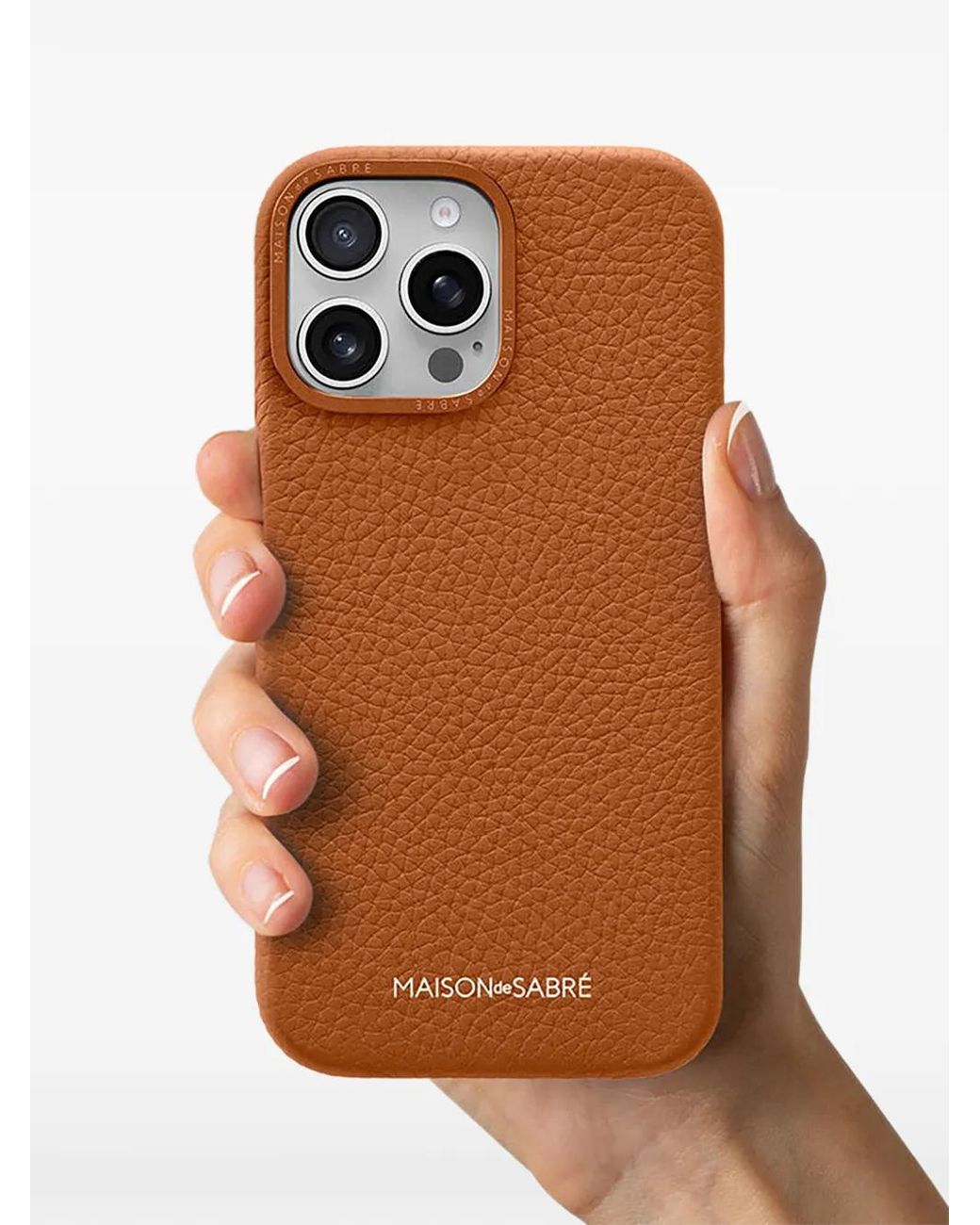 Maison De Sabre Brown Iphone 16 Pro Leather Phone Case