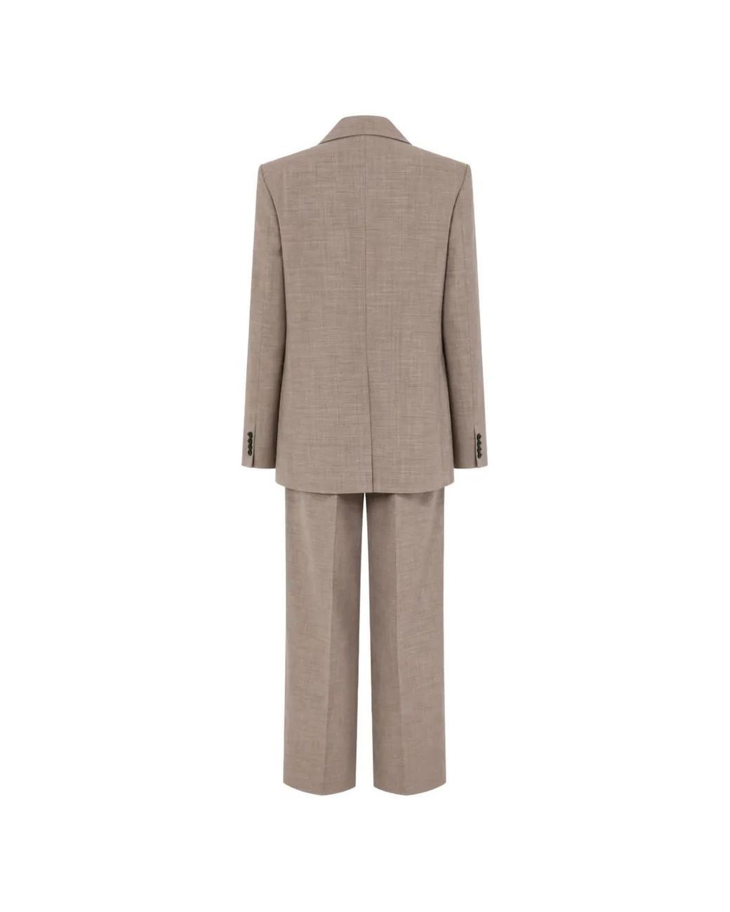 ROOM76 Natural Oslo Double-Breasted Straight-Leg Suit