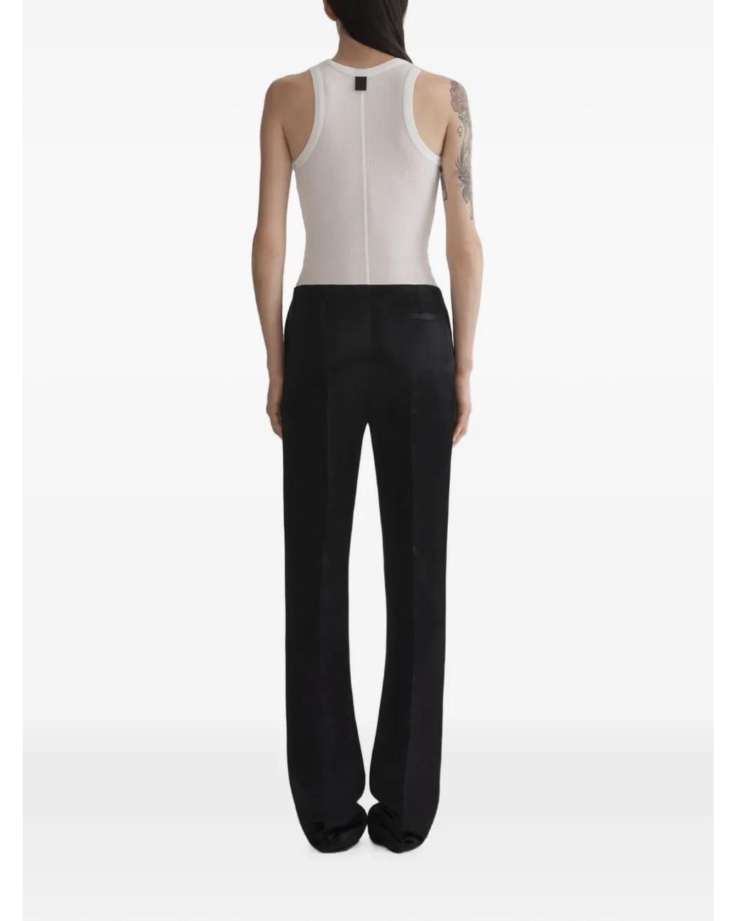 Mugler White Off- Ribbed Tank Top