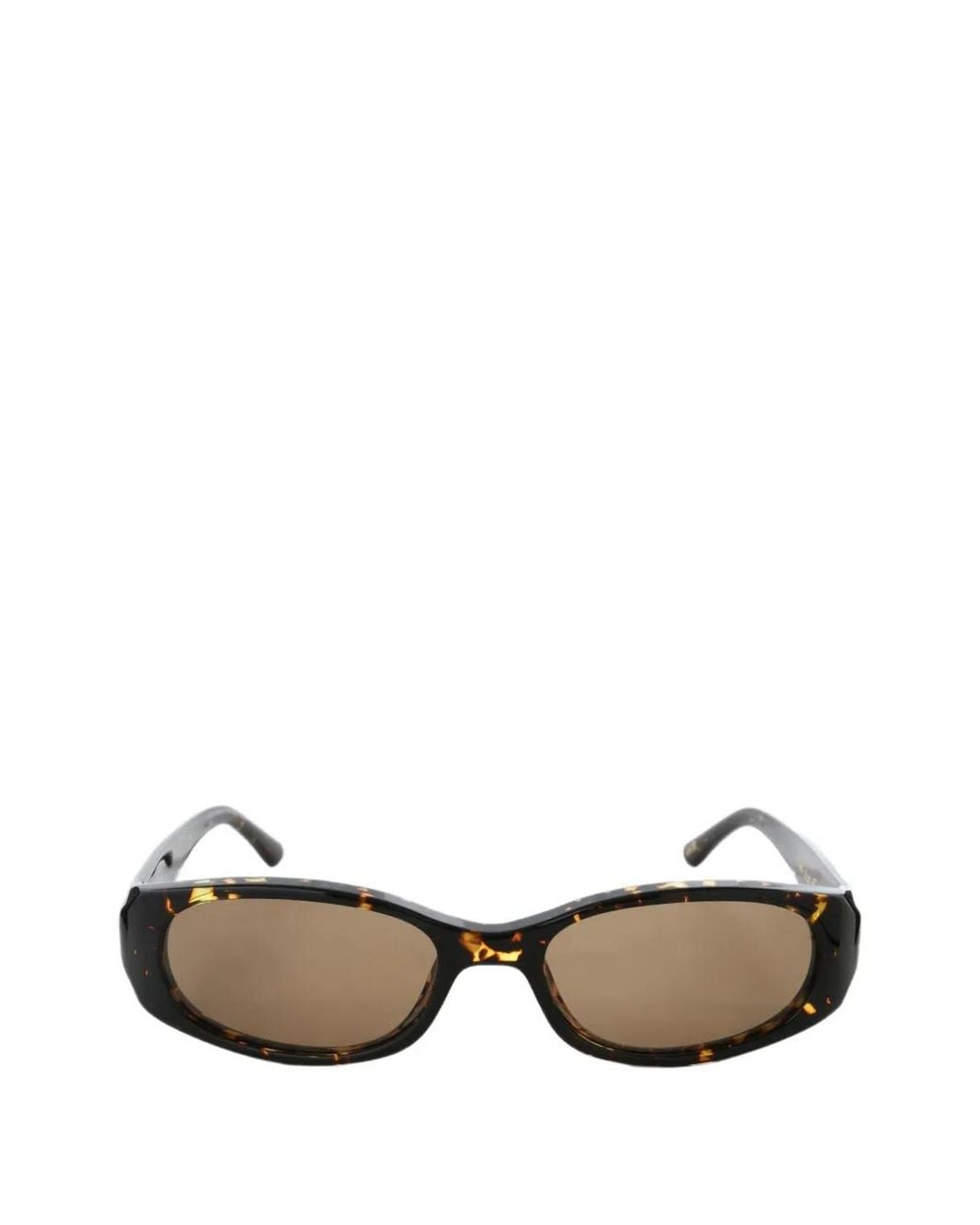 Chimi Brown Tortoiseshell-Effect Oval-Frame Sunglasses