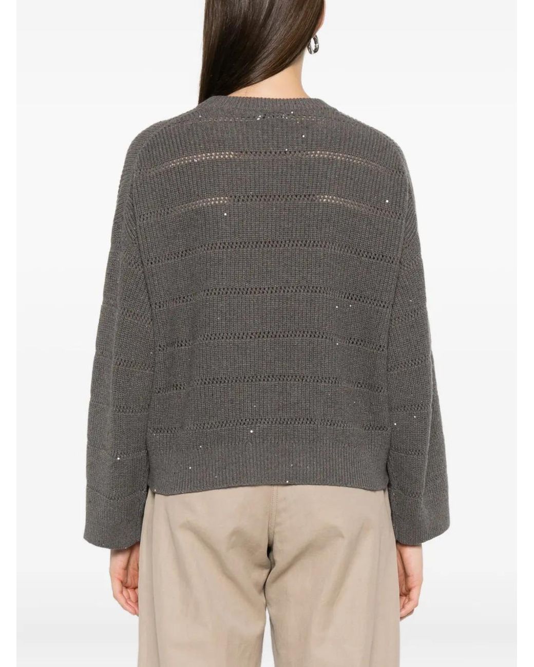 Brunello Cucinelli Gray Sweaters