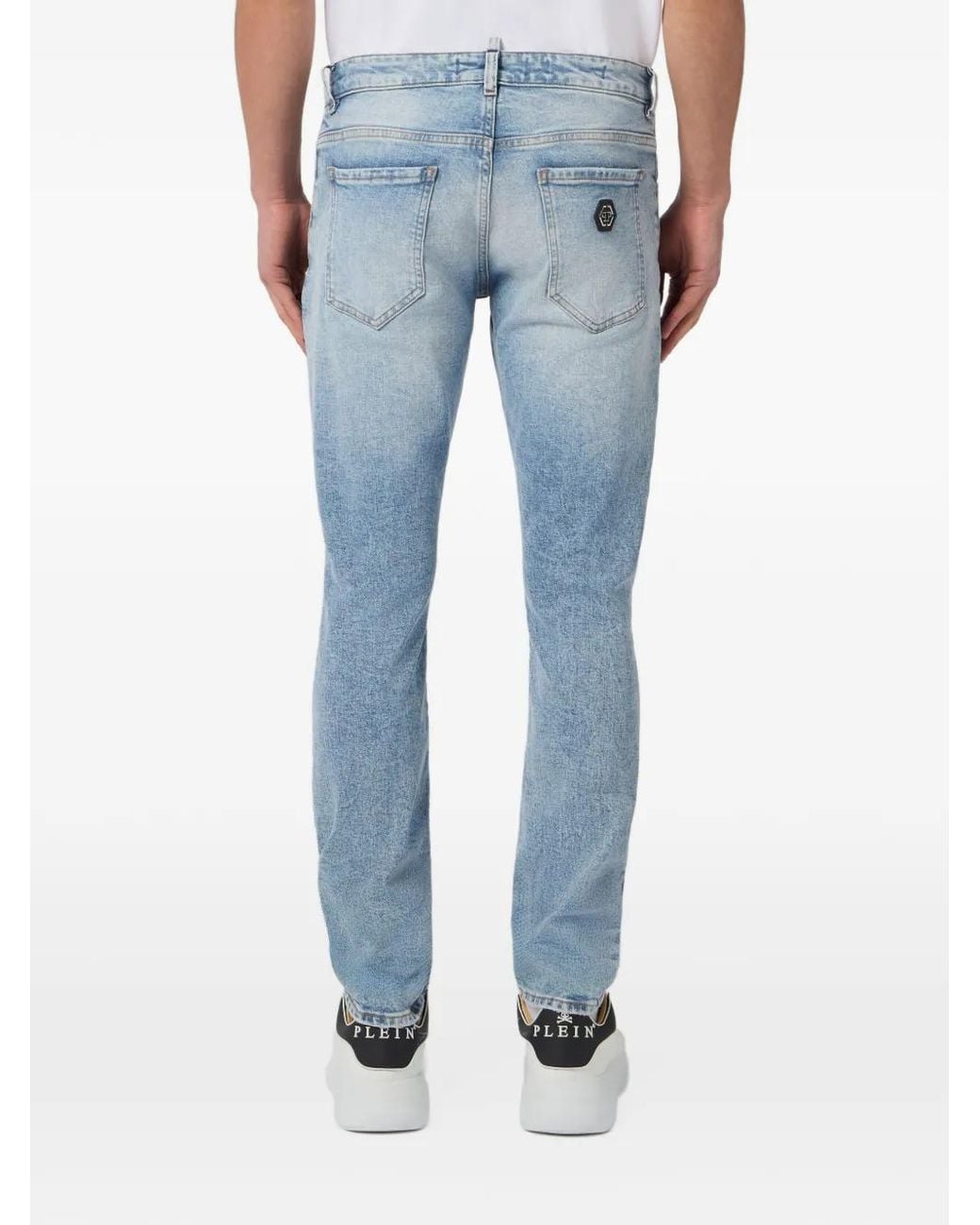 Philipp Plein Blue Super Straight Cut Jeans for men