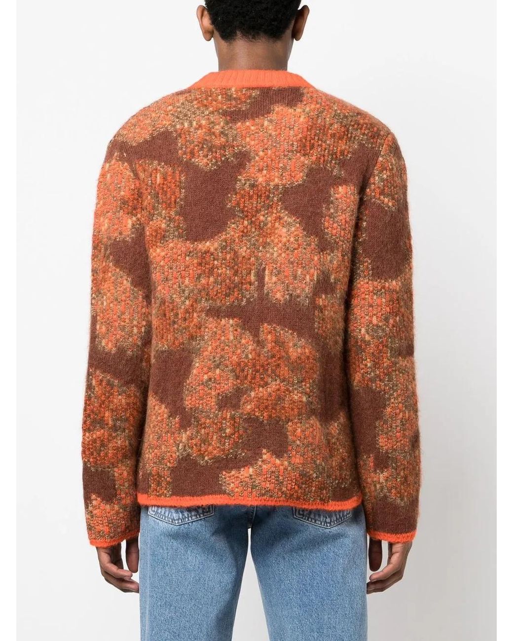 ERL Brown Pull En Maille Intarsia for men