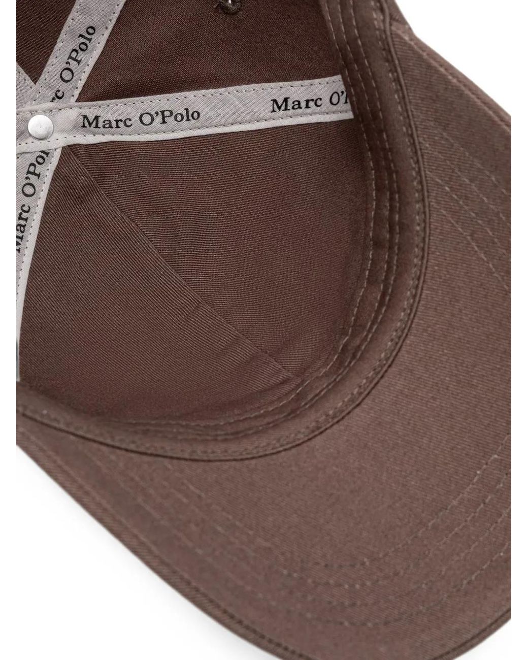 Marc O' Polo Brown Casquette À Logo Brodé