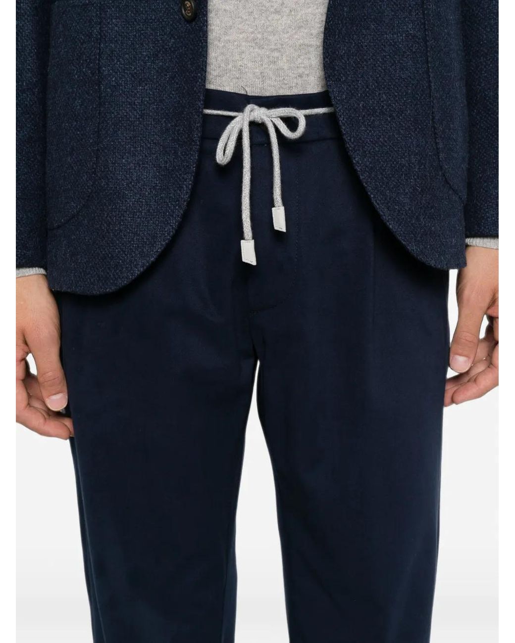 Eleventy Blue Pantalon À Lien De Resserrage for men