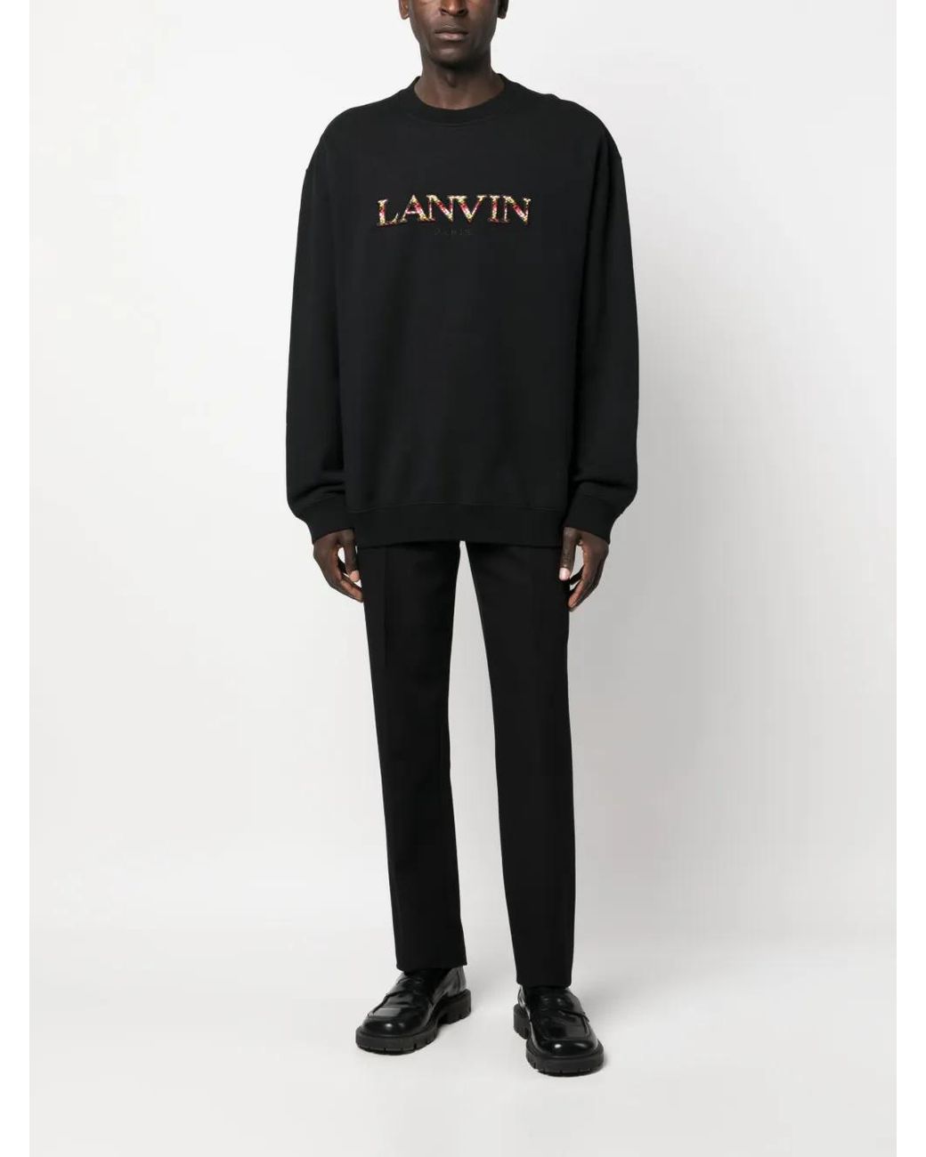 Lanvin Black Logo Sweatshirt for men