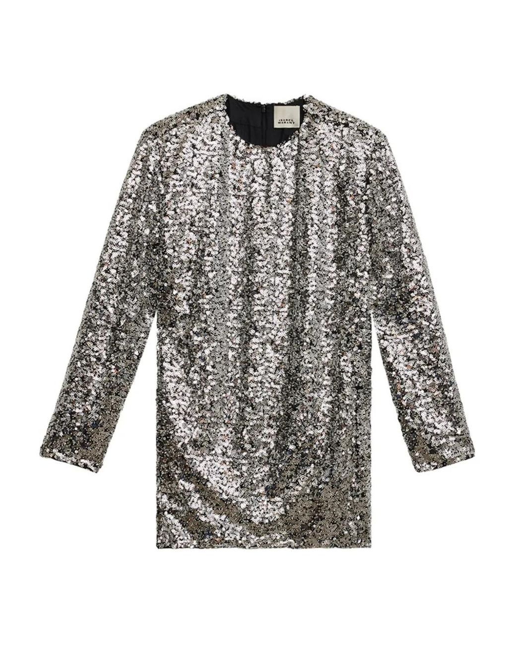 Isabel Marant Gray Heliane Sequin Dress