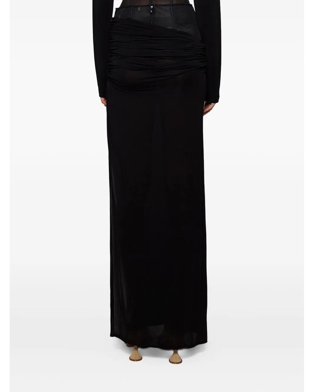Christopher Esber Black Corset Draped Skirt