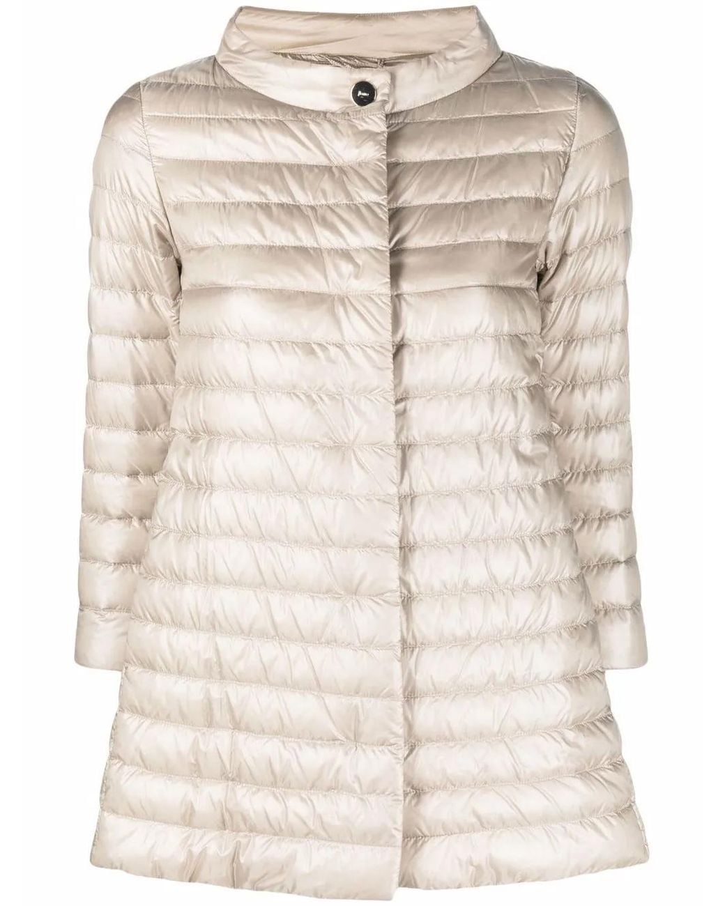 Herno Natural Button-Up Padded Jacket