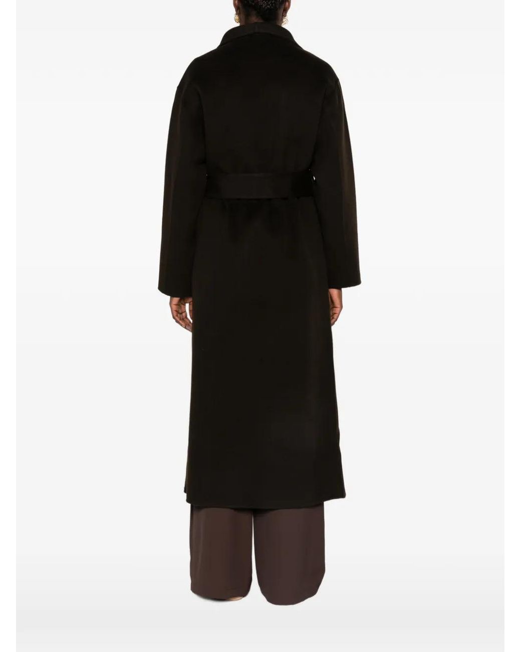 Almada Label Black Mara Belted Coat