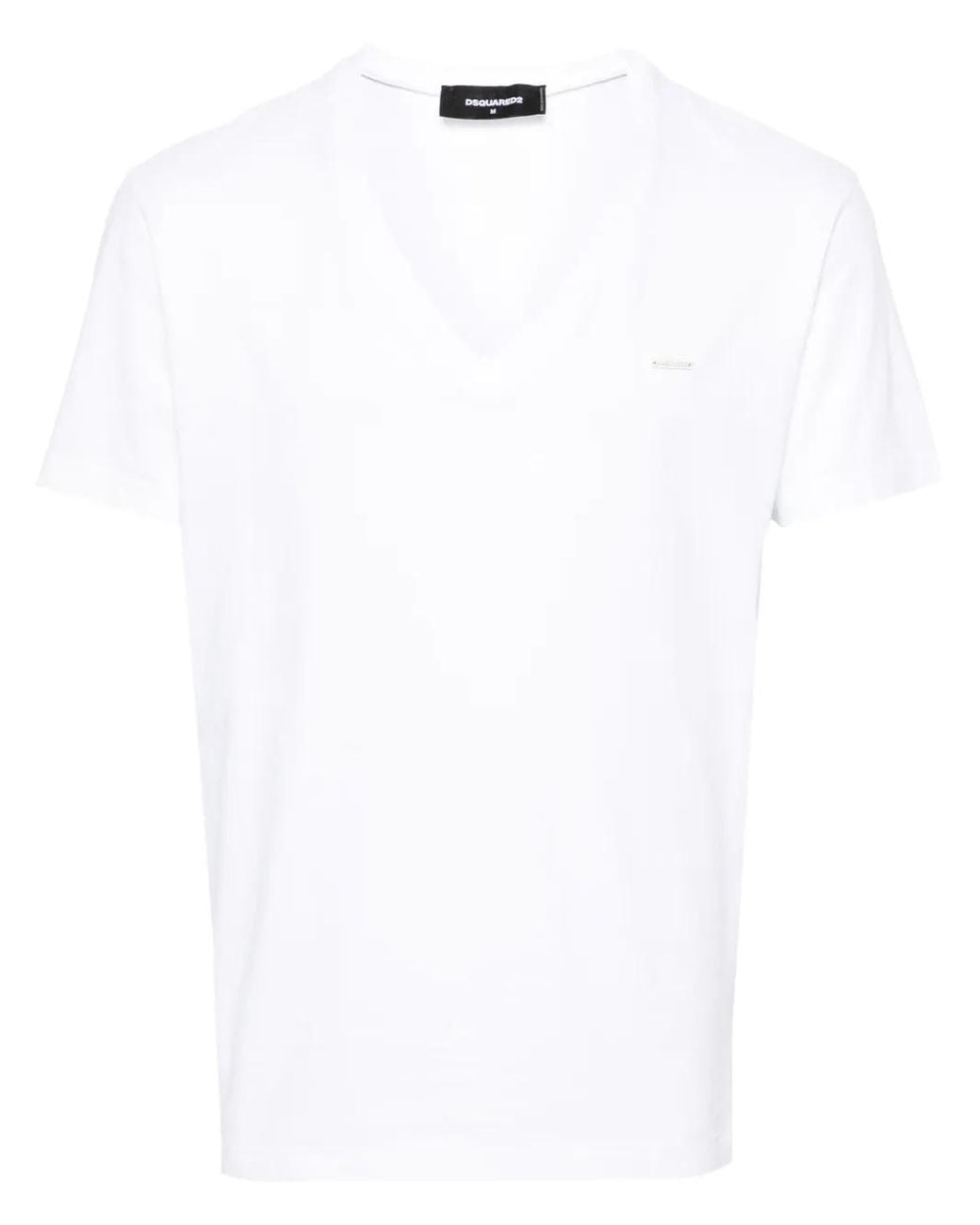 DSquared² White Cool Fit V-Neck T-Shirt for men