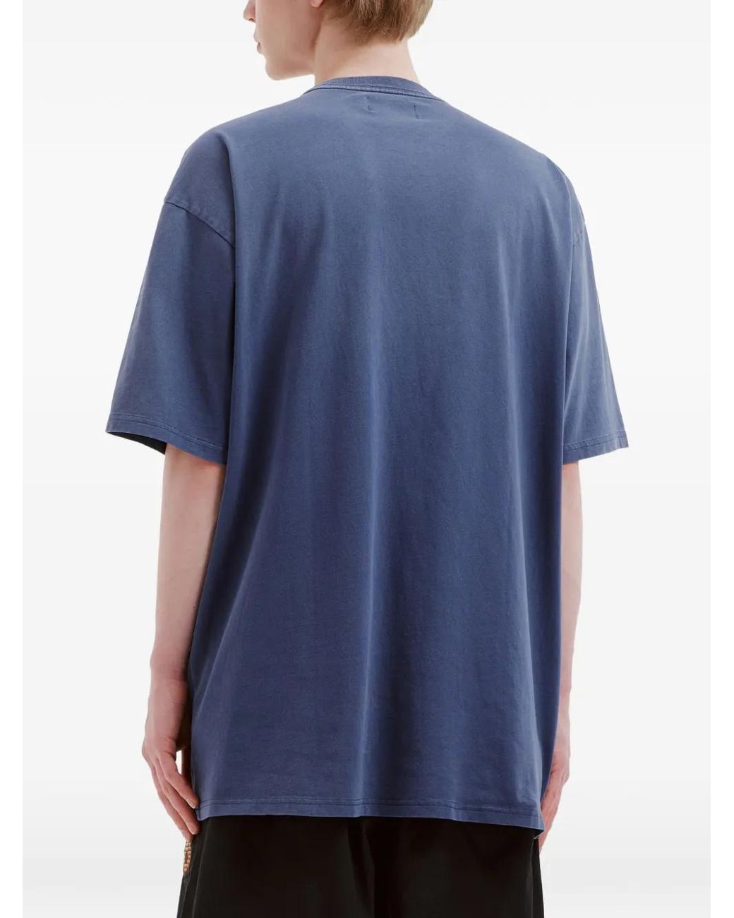 AFTERMATHS Blue Rope-Logo T-Shirt for men