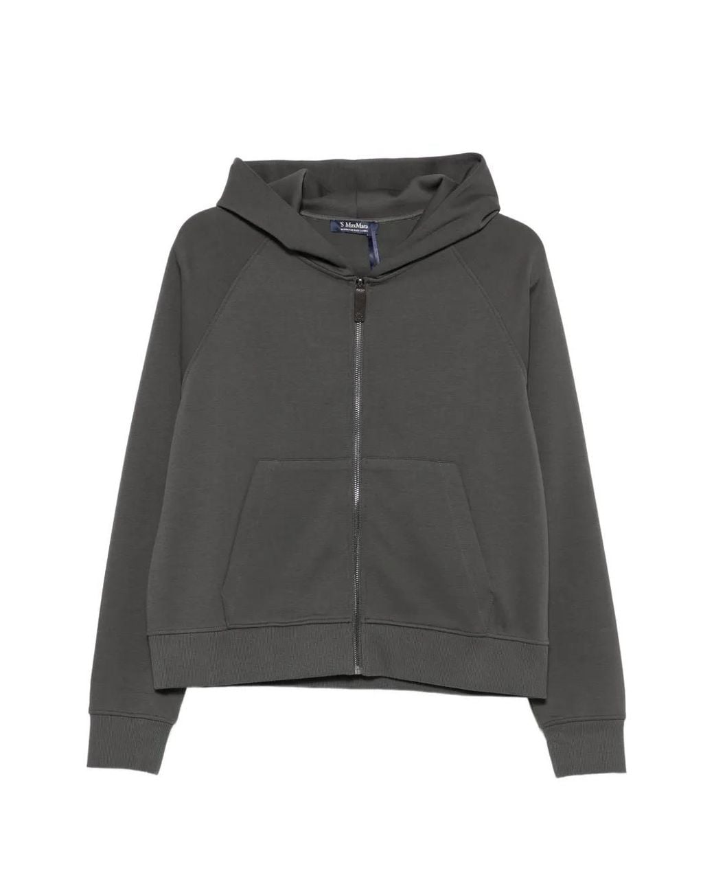 Max Mara Gray Zip-Up Hoodie